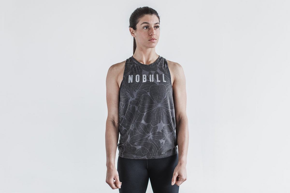 Nobull High-Neck Women's Tank Tops Grey | Australia (LO8740)